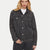 Karl Lagerfeld Relaxed Print Denim Jacket | Rinsed Black