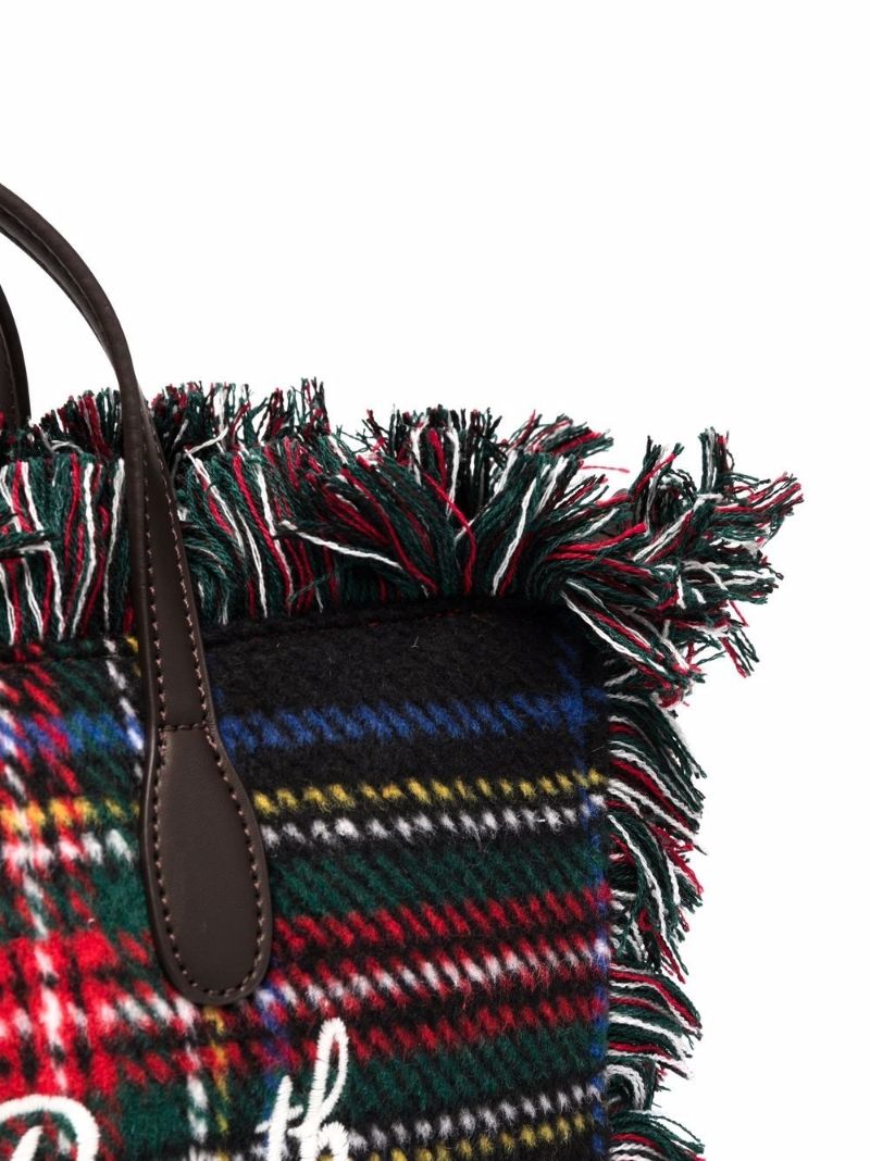 MC2 Saint Barth Colette Wooly Tartan Handbag | Multicolor