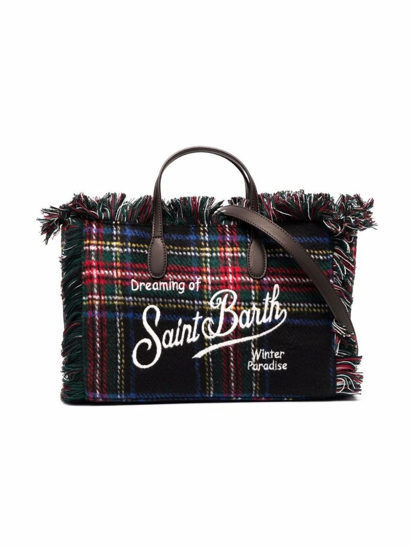 MC2 Saint Barth Colette Wooly Tartan Handbag | Multicolor