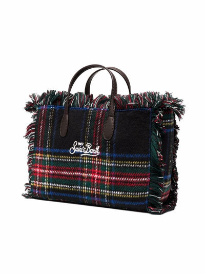 MC2 Saint Barth Colette Wooly Tartan Handbag | Multicolor