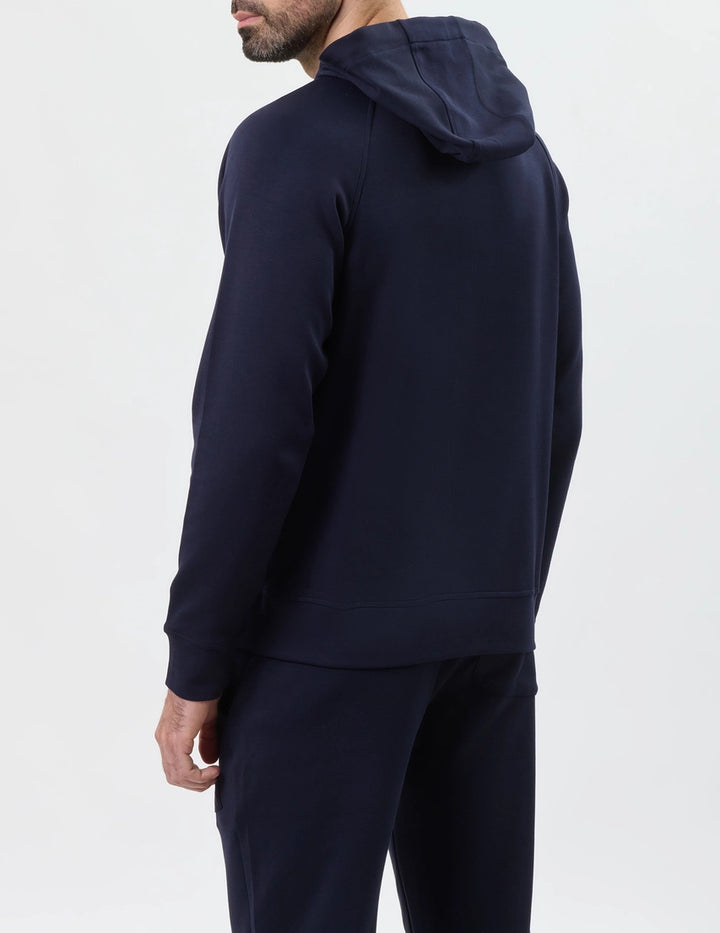 Paul & Shark Printed Logo XSoft Fleece Cotton Hoodie | Navy