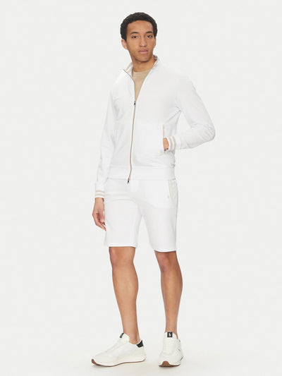 Paul & Shark XSoft Fleece Cotton Full Zip Cardigan | White