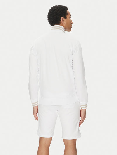 Paul & Shark XSoft Fleece Cotton Full Zip Cardigan | White