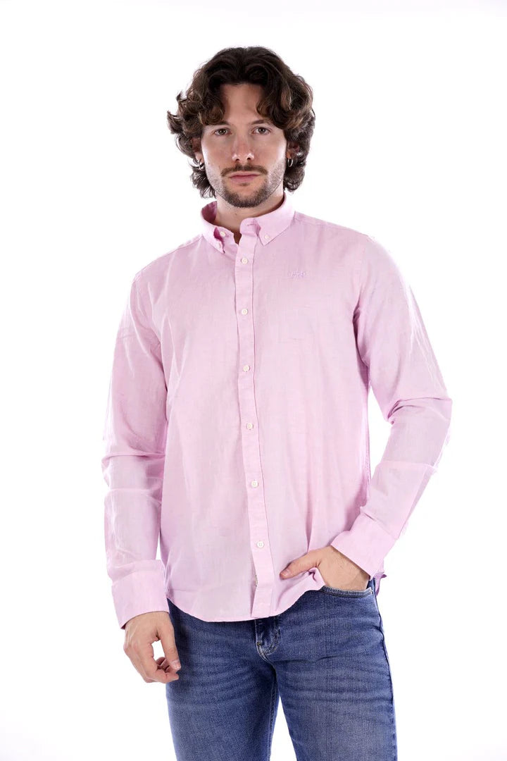 La Martina Linen Shirt | Pink