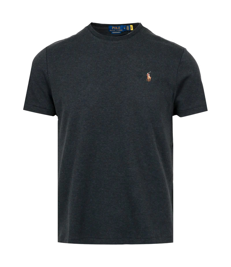 Ralph Lauren Custom Slim Fit Soft Cotton T-Shirt | Black Marl