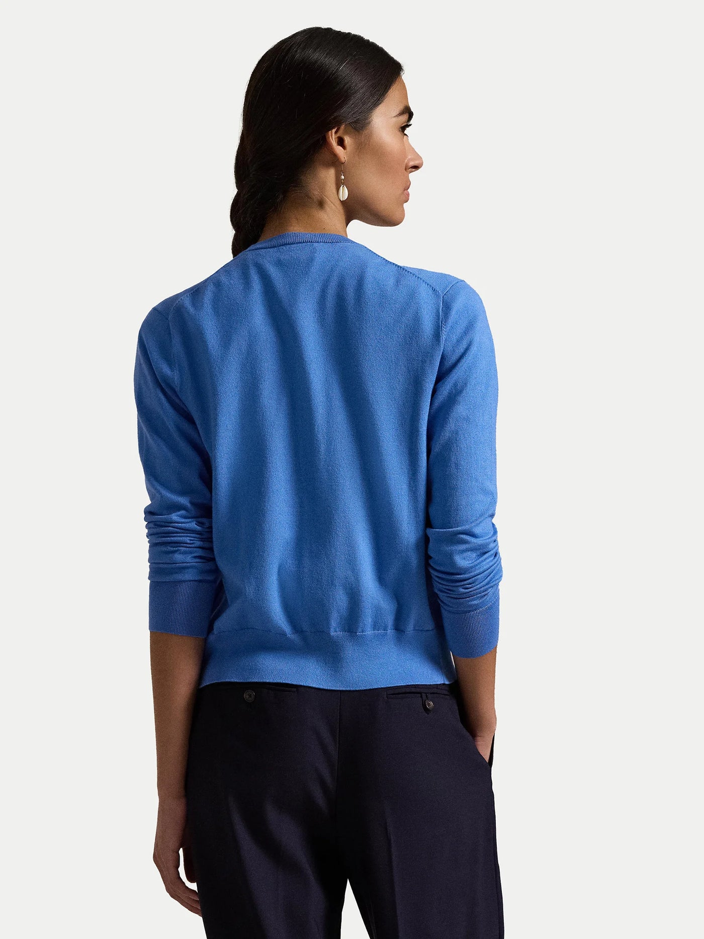 Ralph Lauren Cotton-Blend Cardigan | Pond Blue