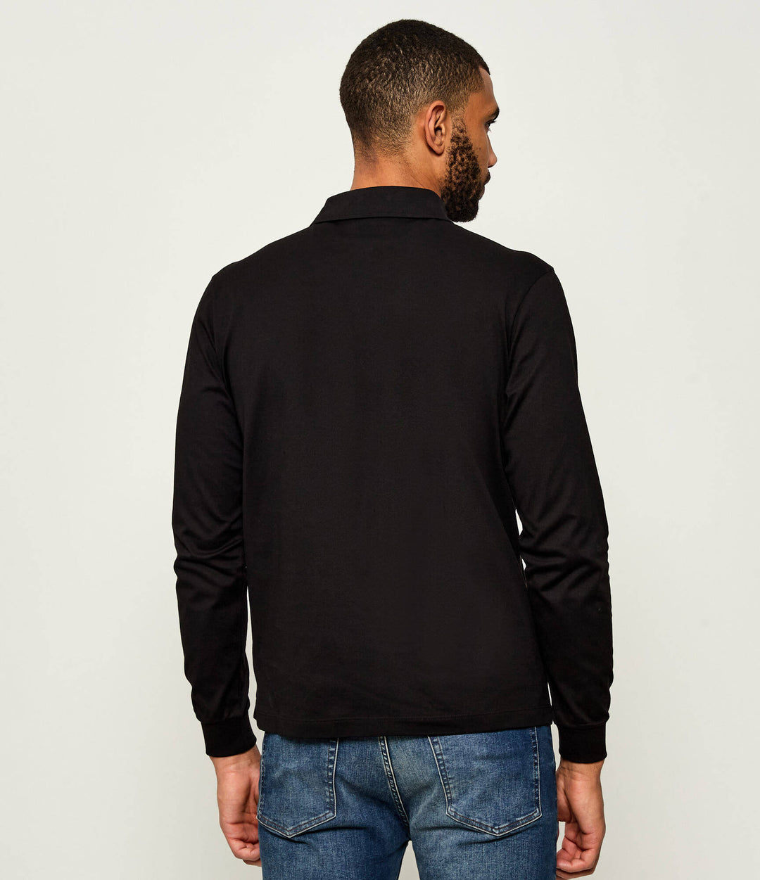 Paul & Shark Shark Badge Double Piqué Cotton Polo | Black