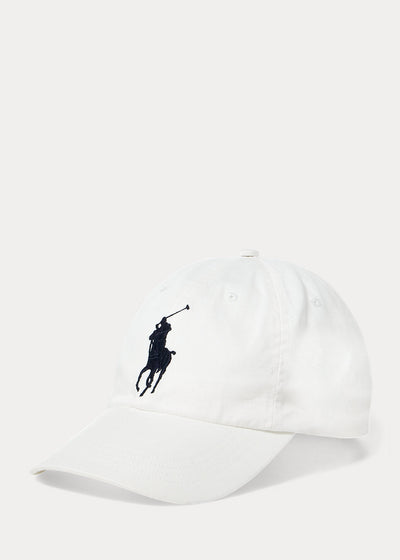 Ralph Lauren Hat with Embroidered Big Pony | White
