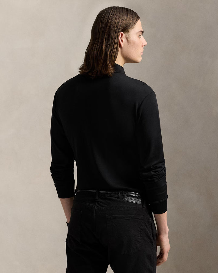 Ralph Lauren Custom Slim Fit Soft Cotton Polo Shirt | Black