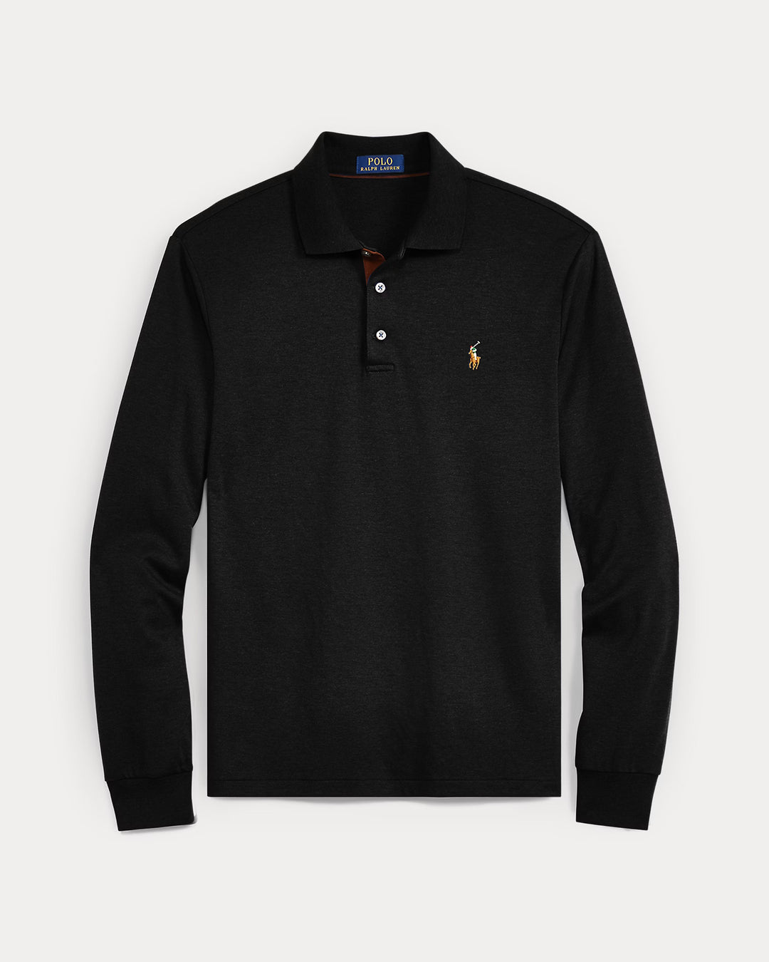 Ralph Lauren Custom Slim Fit Soft Cotton Polo Shirt | Black