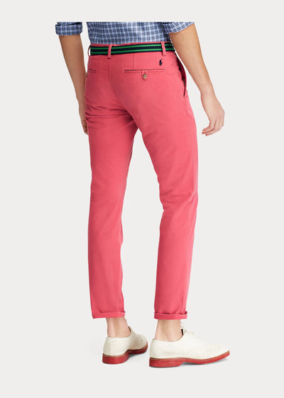 Ralph Lauren Washed Stretch Slim Fit Chino Trouser | Nantucket Red