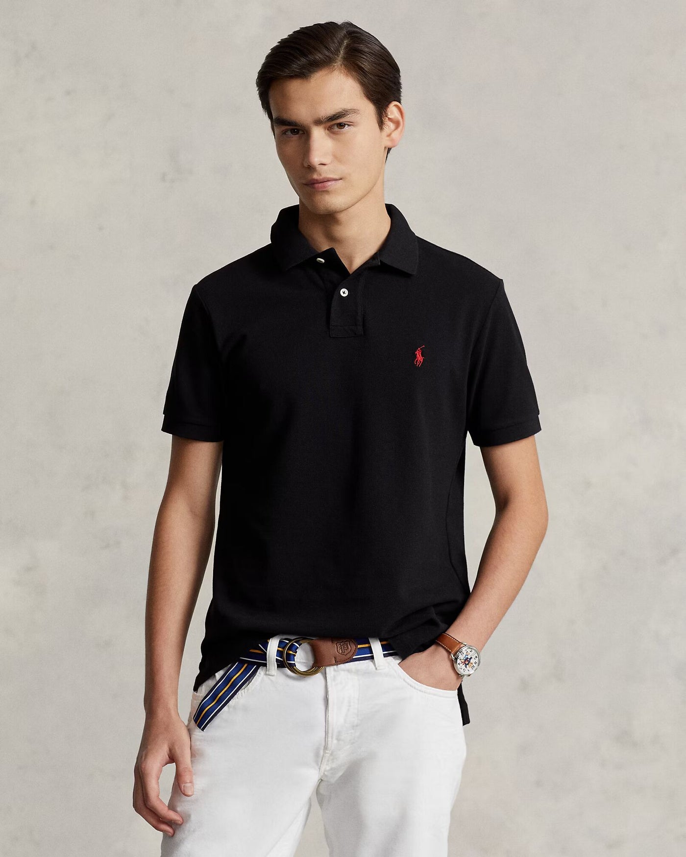 Ralph Lauren The Iconic Mesh Polo Shirt | Black