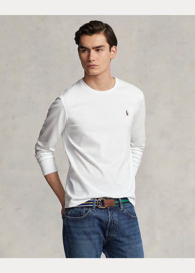 Ralph Lauren Custom Slim Fit Soft Cotton T-Shirt | White