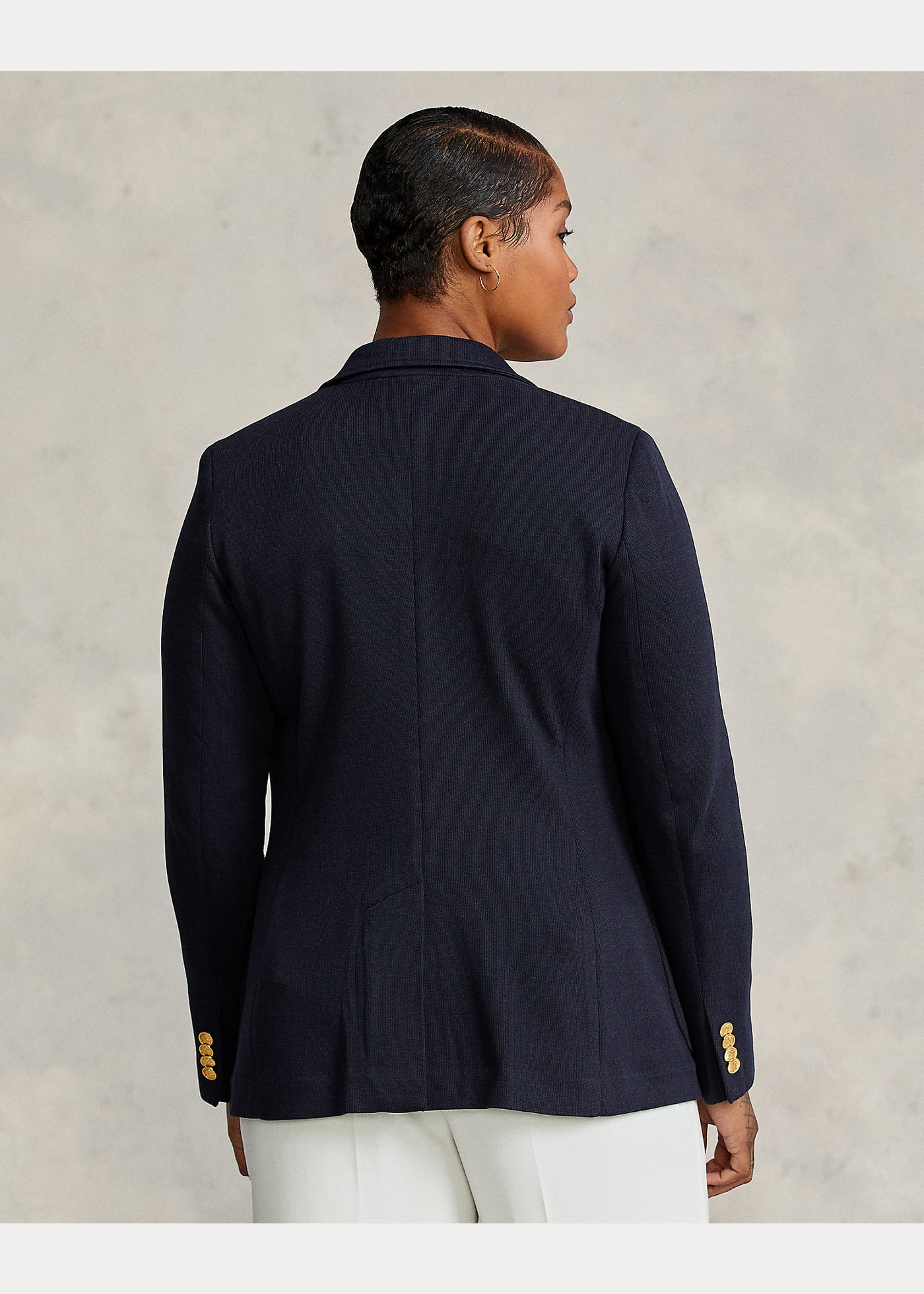 Ralph Lauren Double-Knit Jacquard Blazer | Navy