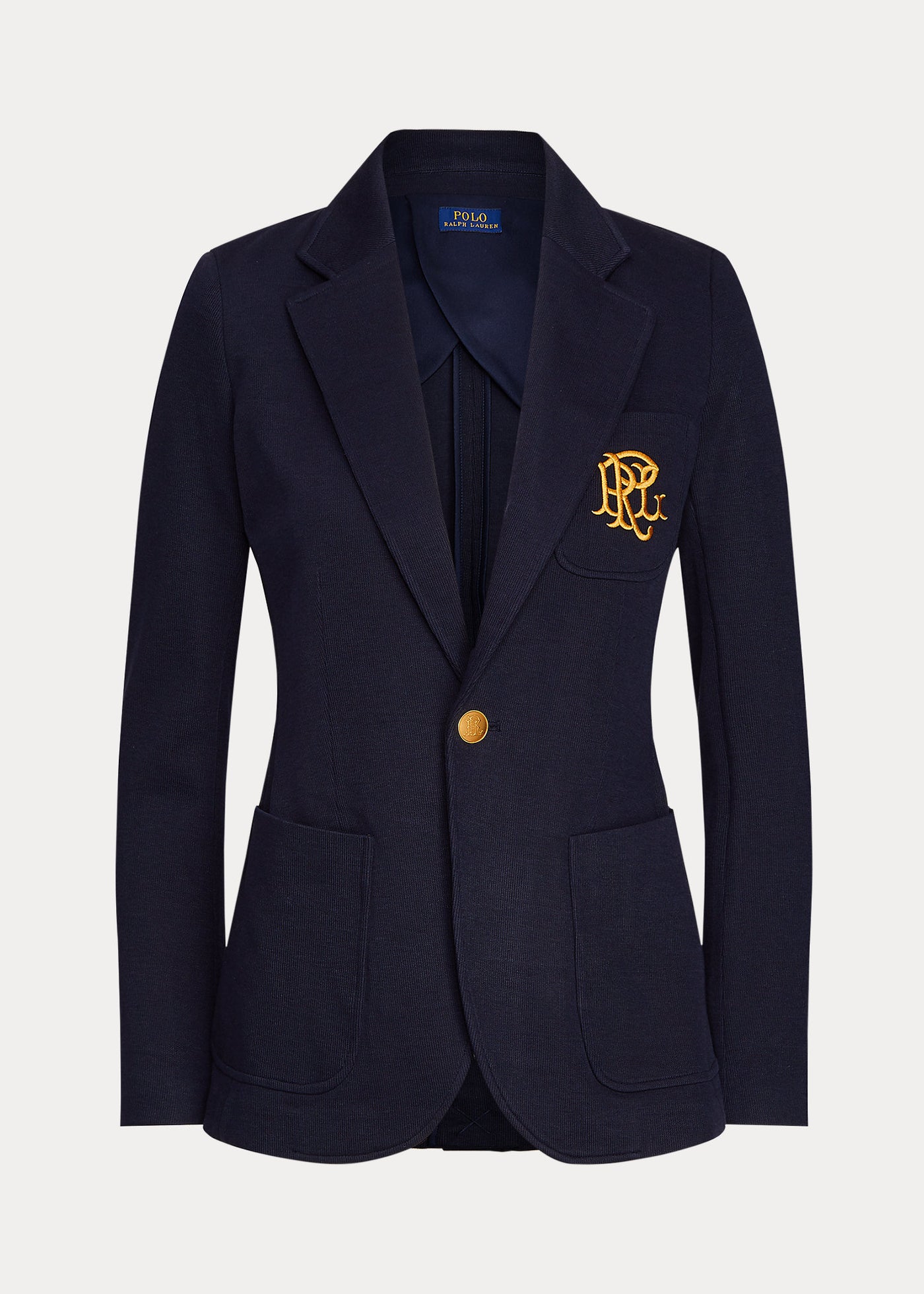 Ralph Lauren Double-Knit Jacquard Blazer | Navy