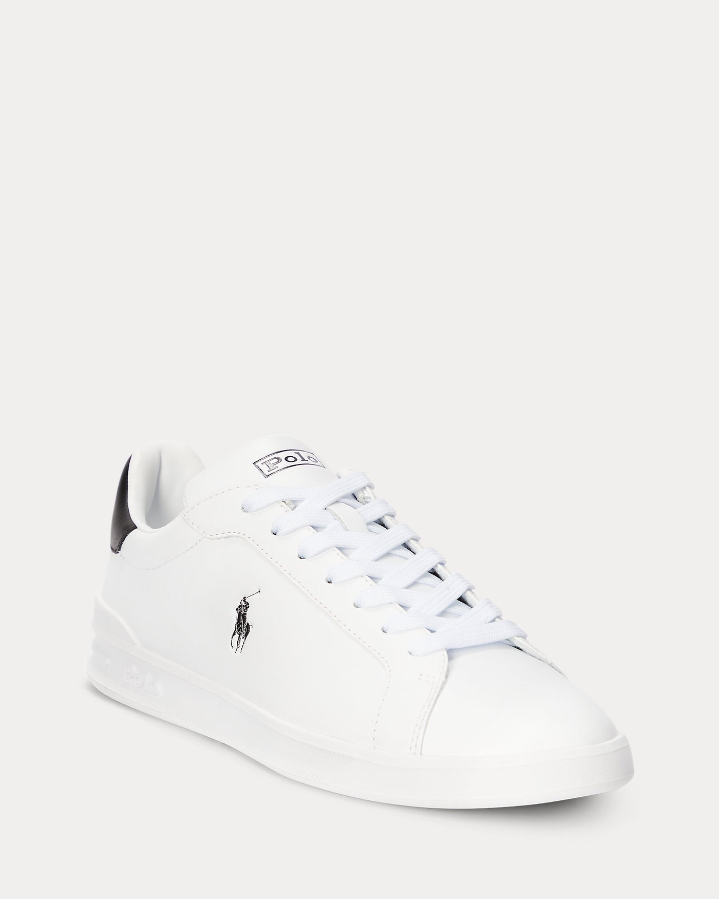 Ralph Lauren Heritage Court II Leather Women's Trainer | White/Black