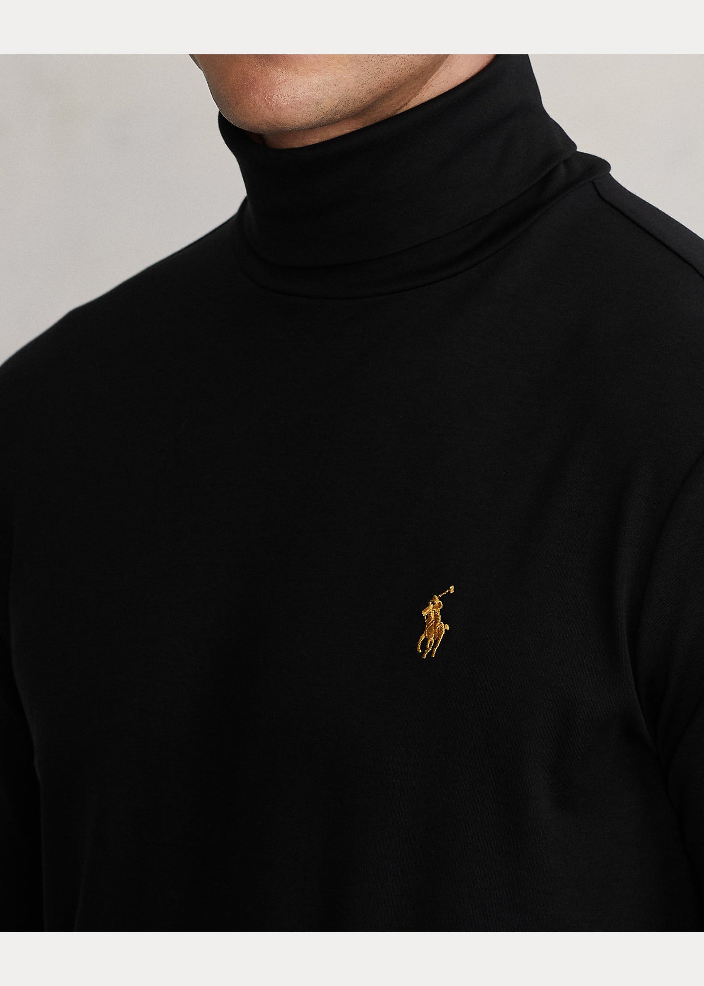 Ralph Lauren Soft Cotton Roll Neck | Black