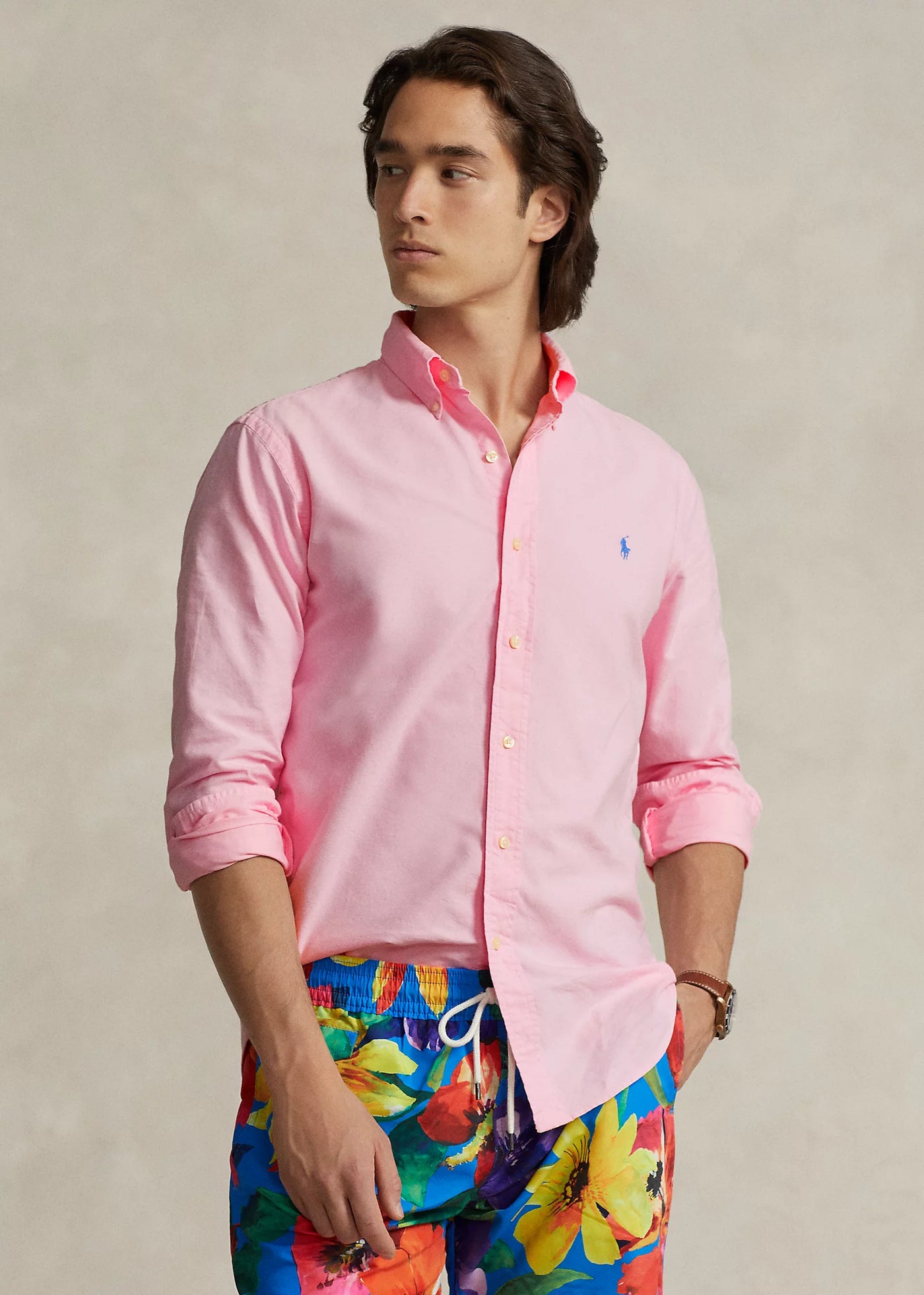Ralph Lauren Custom Fit Garment-Dyed Oxford Shirt | Carmel Pink