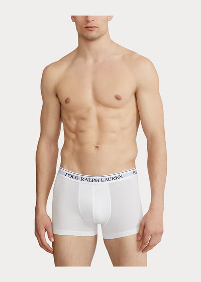 Ralph Lauren Classic Stretch Cotton Trunk 3-Pack | Navy/White/Pony