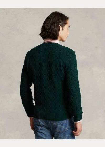 Ralph Lauren Cable-Knit Wool-Cashmere Jumper | Green