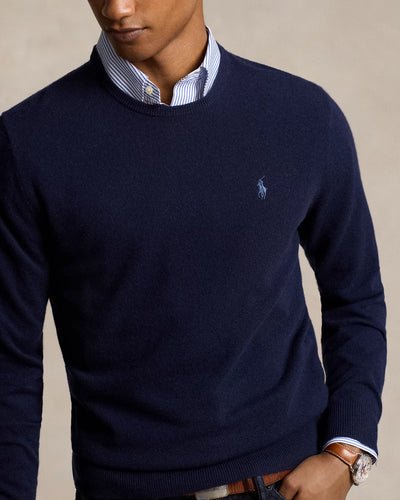 Ralph Lauren Wool Crewneck Jumper | Hunter Navy