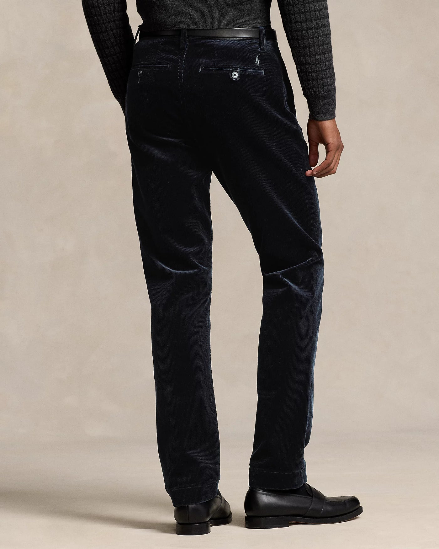 Ralph Lauren Stretch Straight Fit Corduroy Trouser | Black