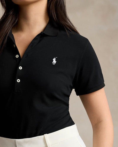 Ralph Lauren Slim Fit Stretch Polo Shirt | Black