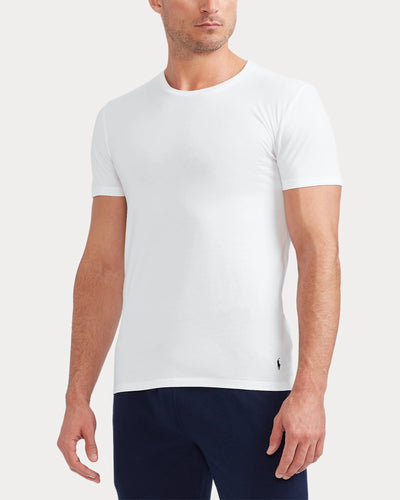 Ralph Lauren Slim Crewneck 3-Pack | White