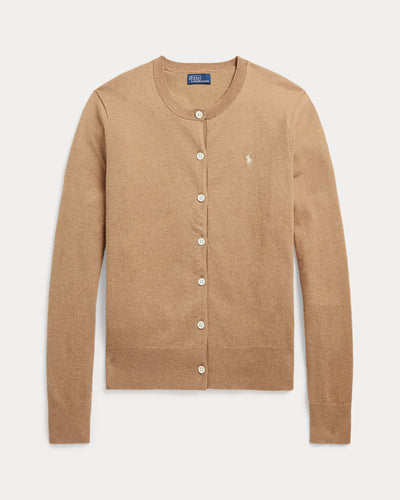 Ralph Lauren Cotton-Blend Cardigan | Camel Melange