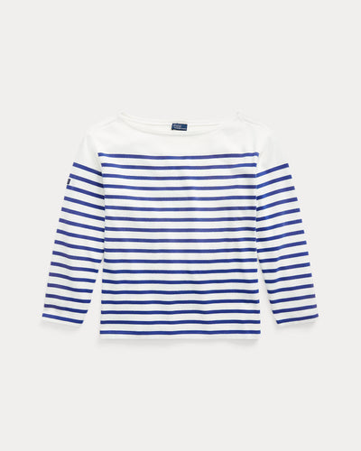 Ralph Lauren Striped Boatneck Mariner Tee | Navy/White