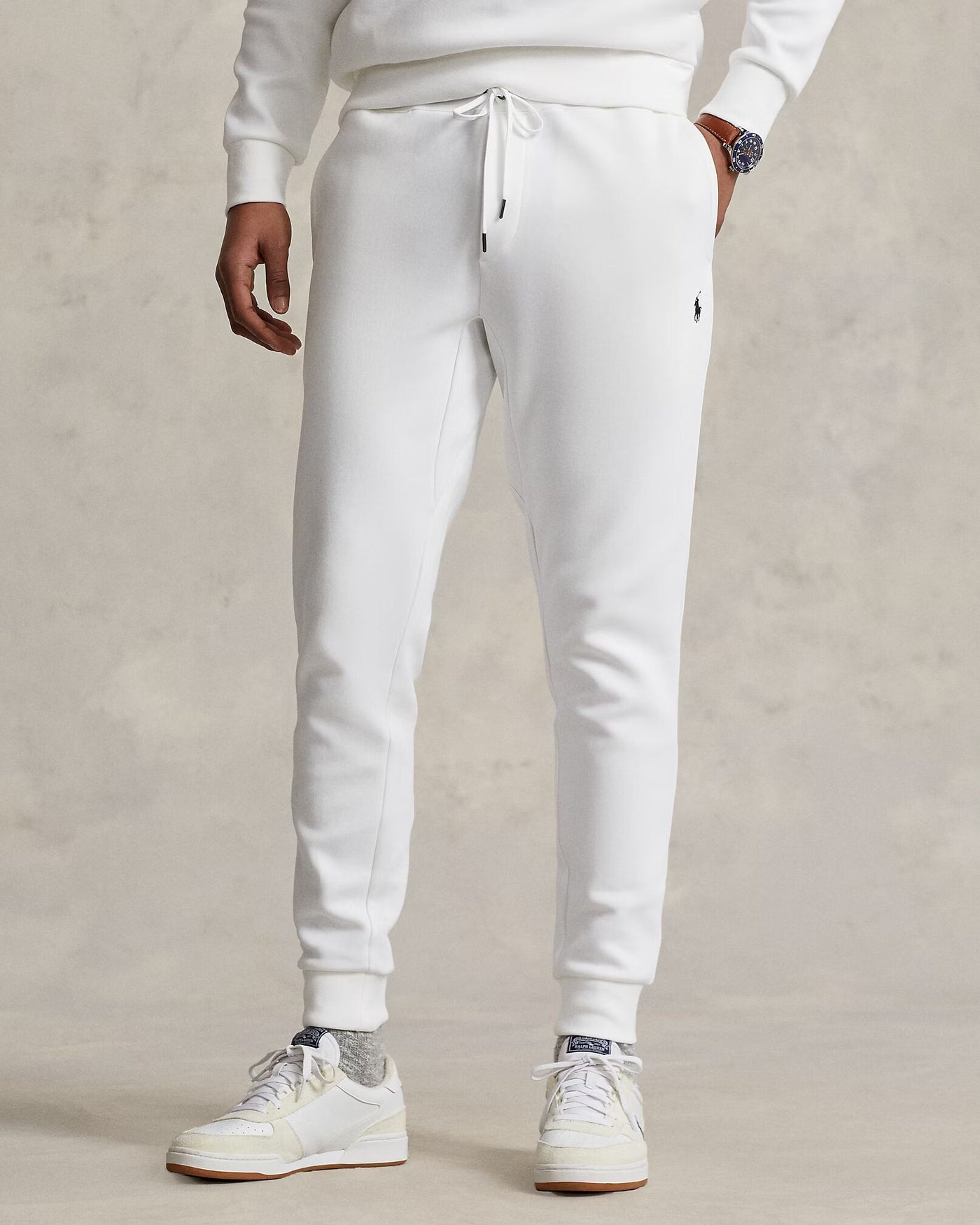 Ralph Lauren Double-Knit Jogging Bottom | White