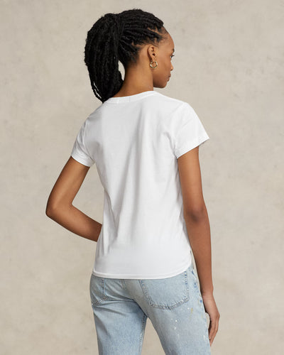 Ralph Lauren Cotton Jersey V-Neck T-Shirt | White