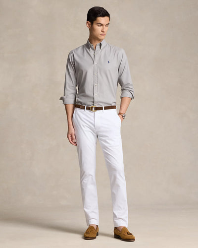 Ralph Lauren Custom Fit Stretch Oxford Shirt | Grey