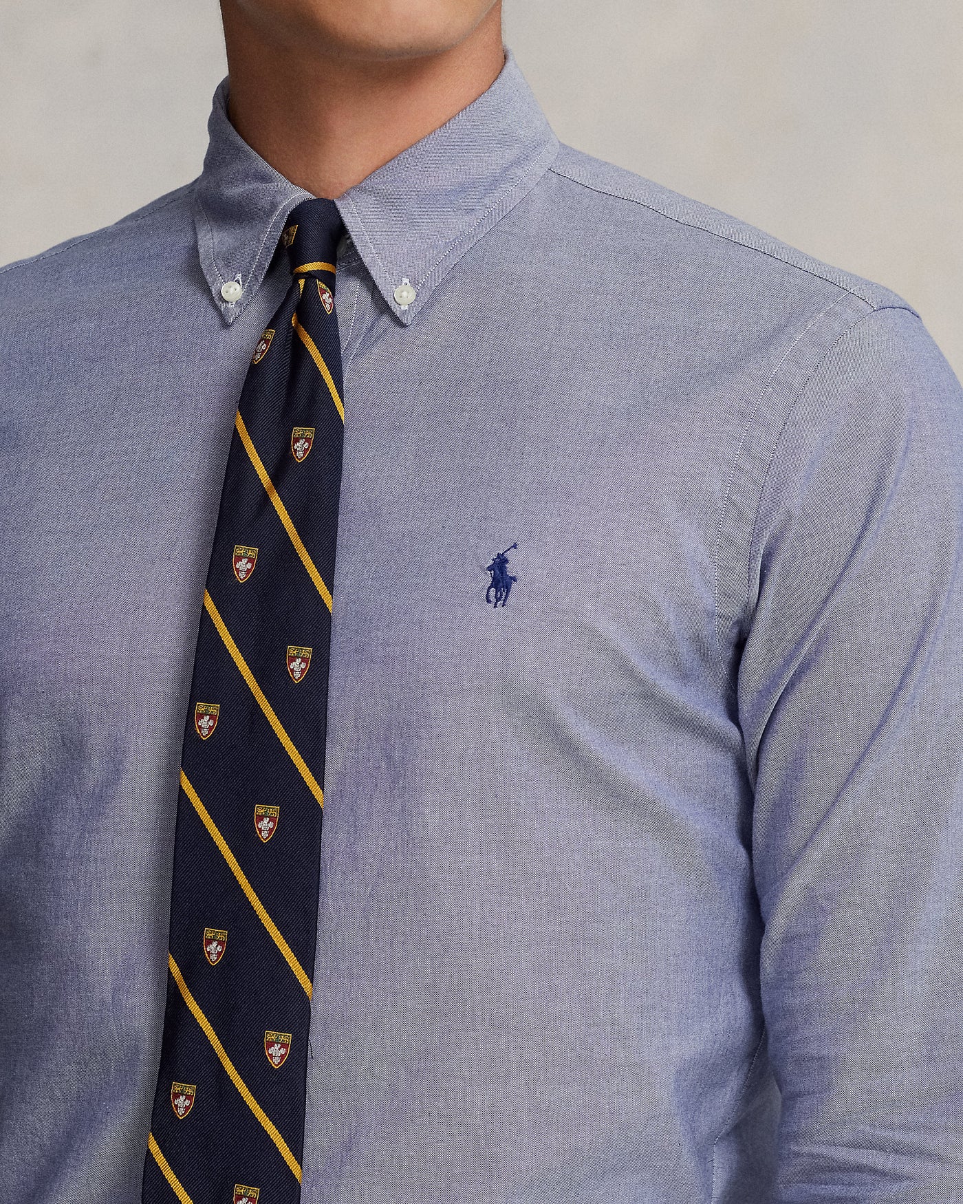 Ralph Lauren Custom Fit Stretch Oxford Shirt | Navy