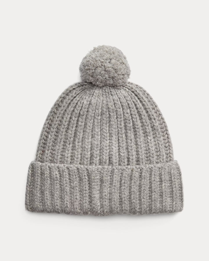 Ralph Lauren Polo Bear Wool-Blend Pom-Pom Beanie | Grey