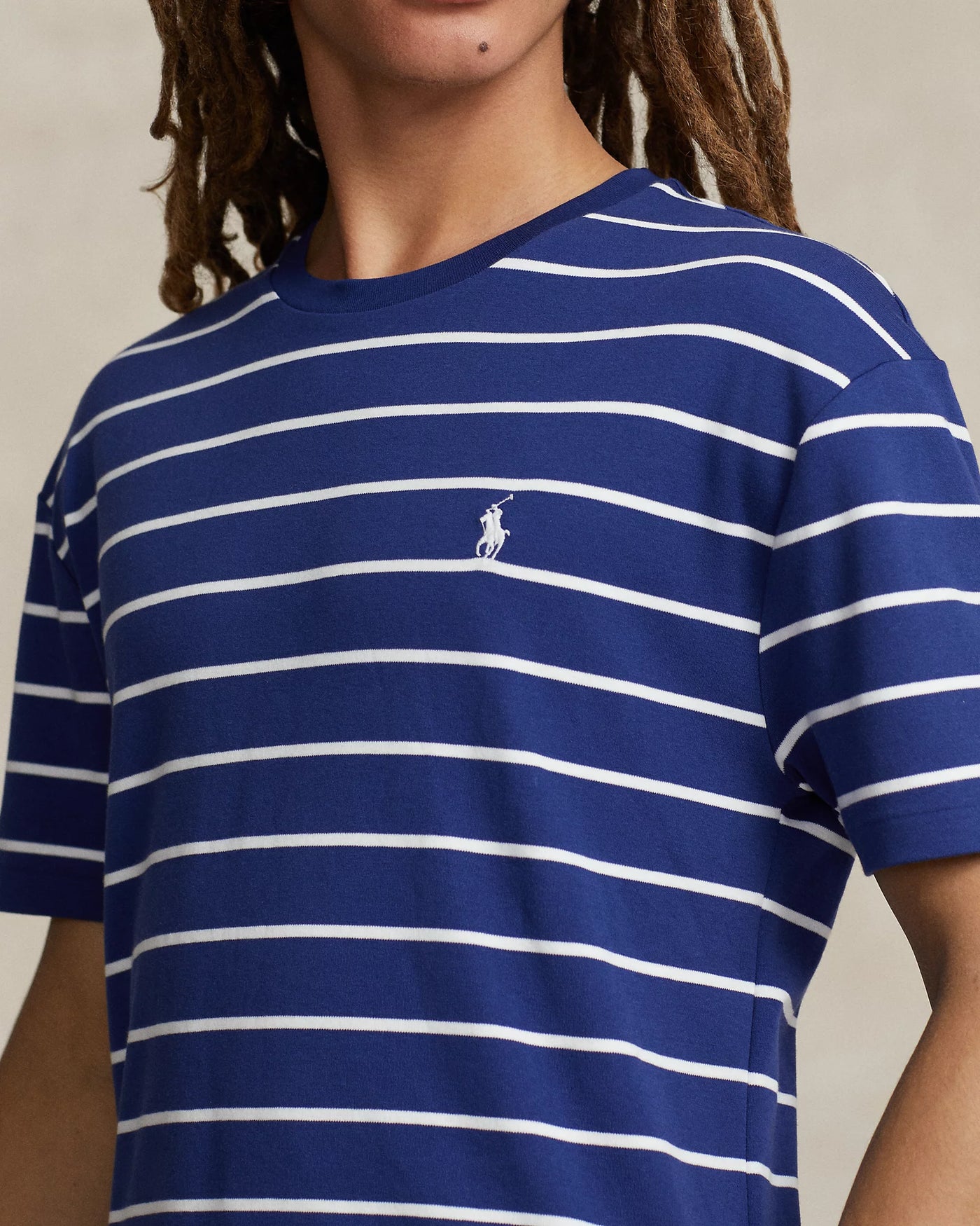 Ralph Lauren Classic Fit Striped Soft Cotton T-Shirt | Royal/White