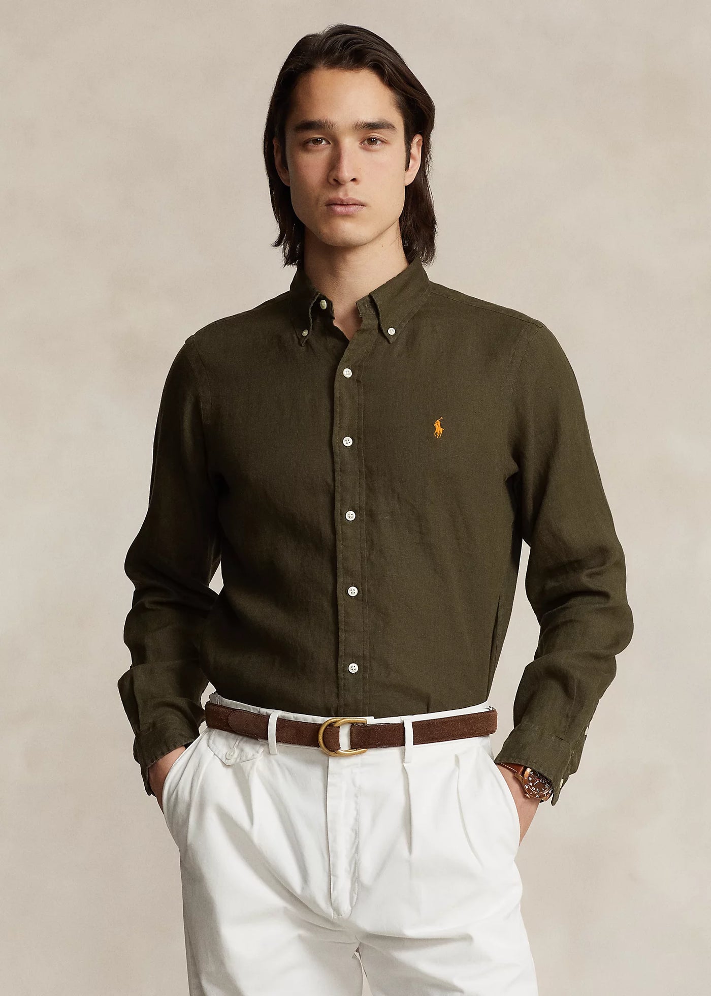 Ralph Lauren Custom Fit Linen Shirt | Armadillo