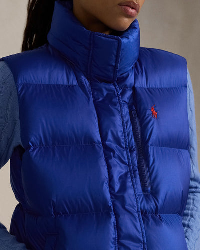 Ralph Lauren Water-Repellent Quilted Down Gilet | New Iris Blue