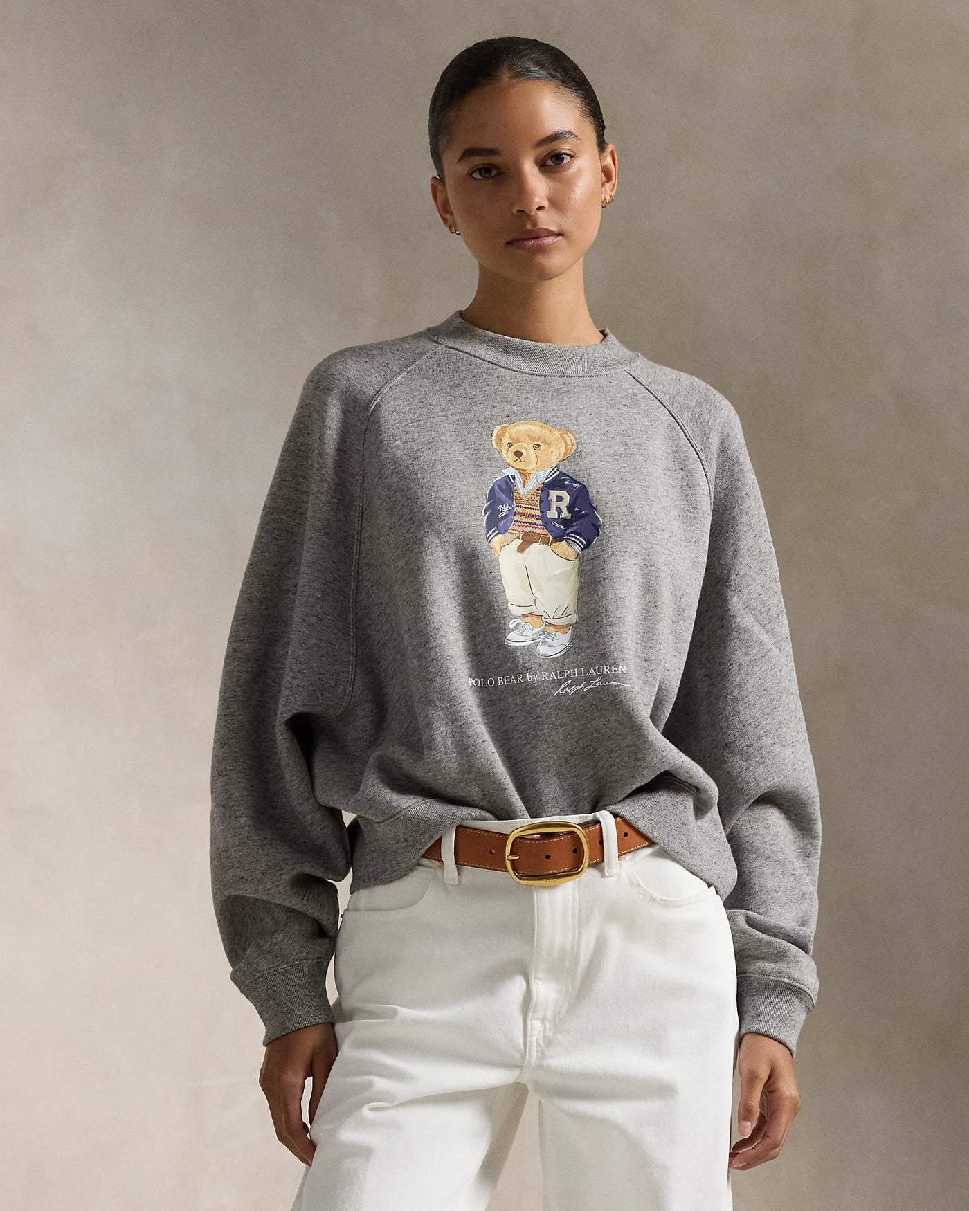 Ralph Lauren Polo Bear Oversize Fleece Crewneck | Dark Grey