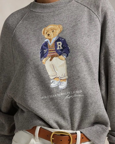 Ralph Lauren Polo Bear Oversize Fleece Crewneck | Dark Grey