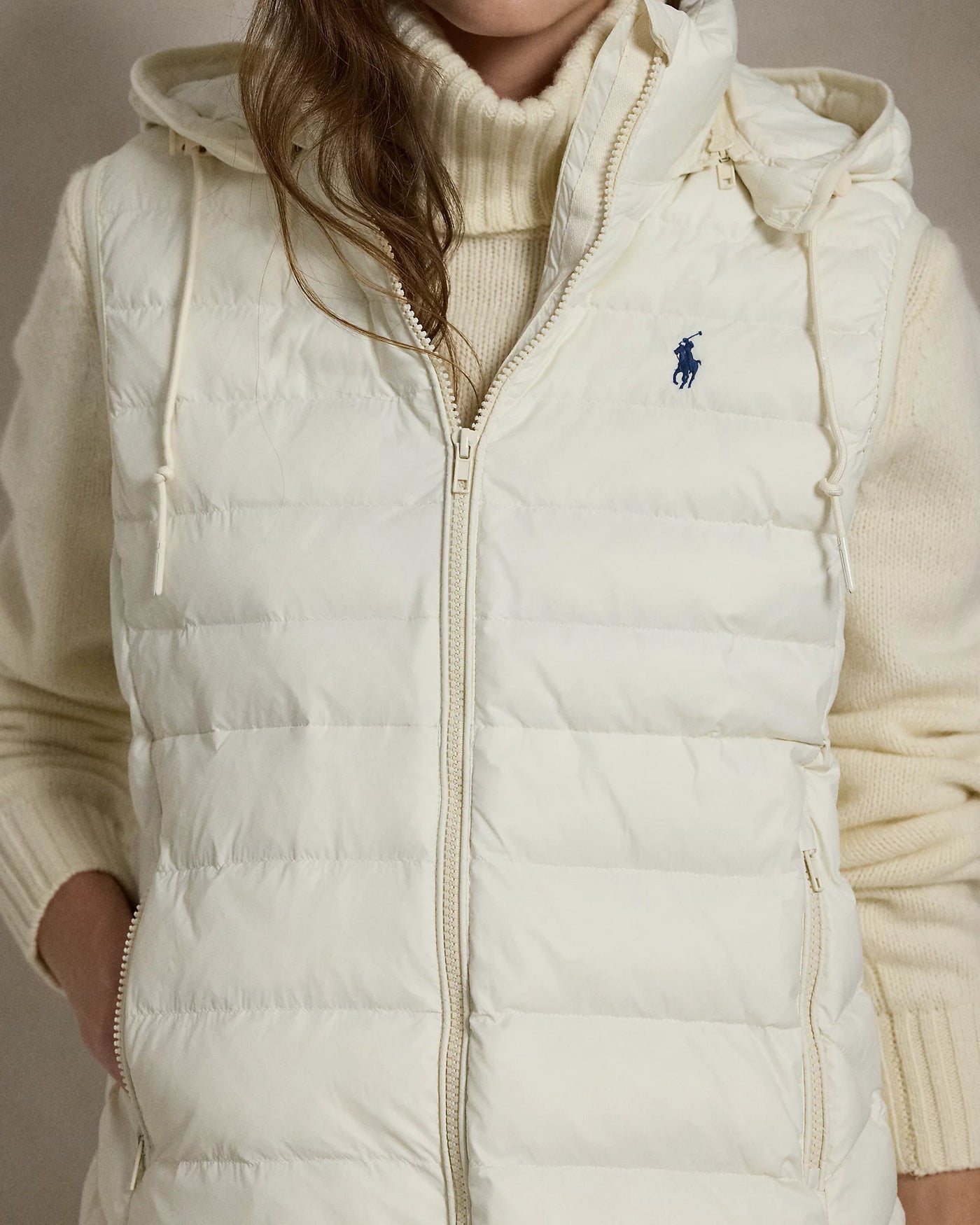 Ralph Lauren Water-Repellent Packable Gilet | Estate Cream