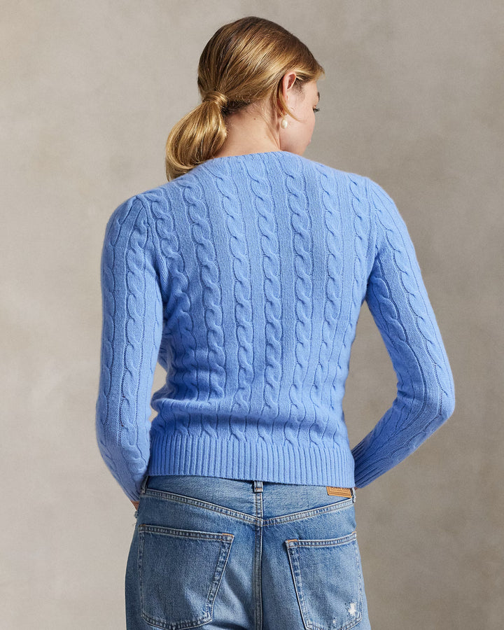Ralph Lauren Cable Wool-Cashmere Crewneck Jumper | Litchfield Blue