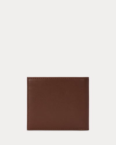 Ralph Lauren Polo Bear Leather Billfold Wallet | Chestnut Brown