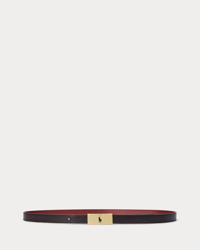 Ralph Lauren Polo ID Reversible Vachetta Leather Belt | Chianti/Tobacco