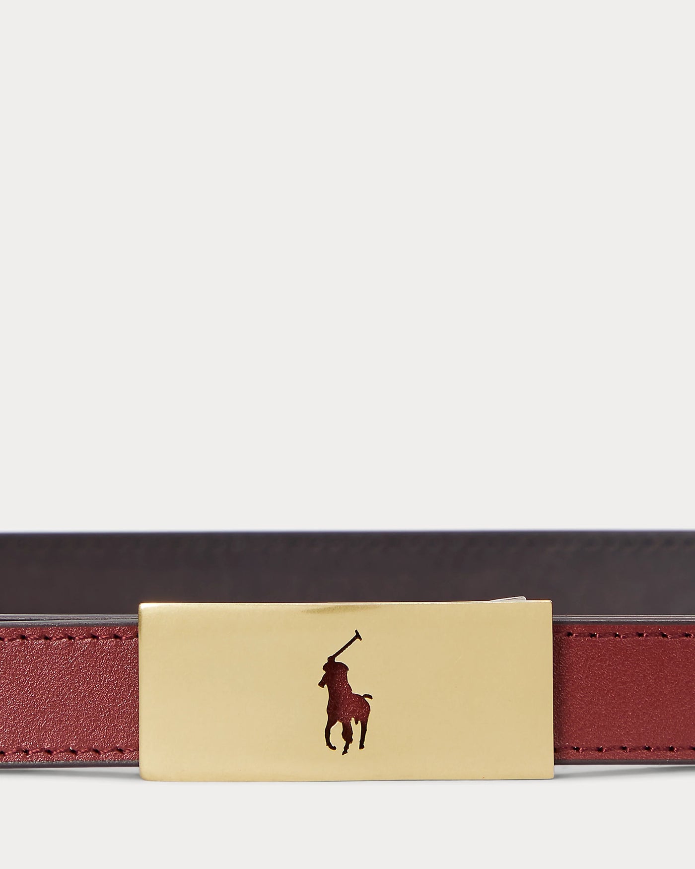 Ralph Lauren Polo ID Reversible Vachetta Leather Belt | Chianti/Tobacco