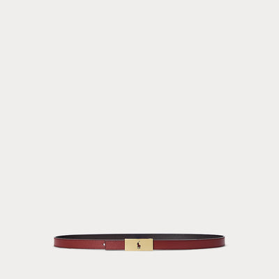 Ralph Lauren Polo ID Reversible Vachetta Leather Belt | Chianti/Tobacco