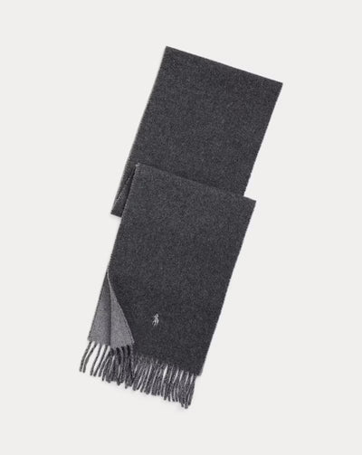 Ralph Lauren Reversible Wool-Blend Scarf | Charcoal/Grey