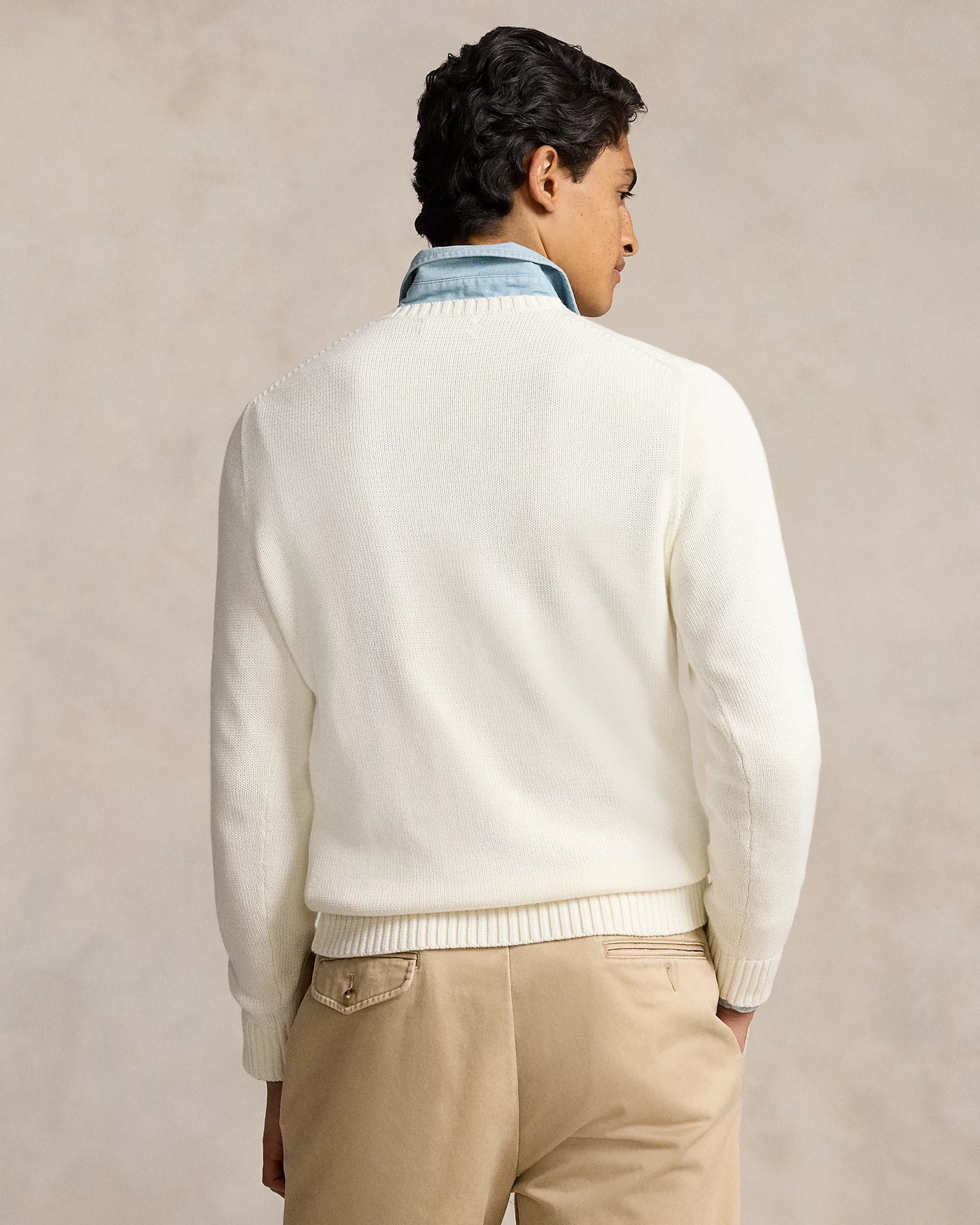 Ralph Lauren Cotton Crewneck Jumper | Deckwash White