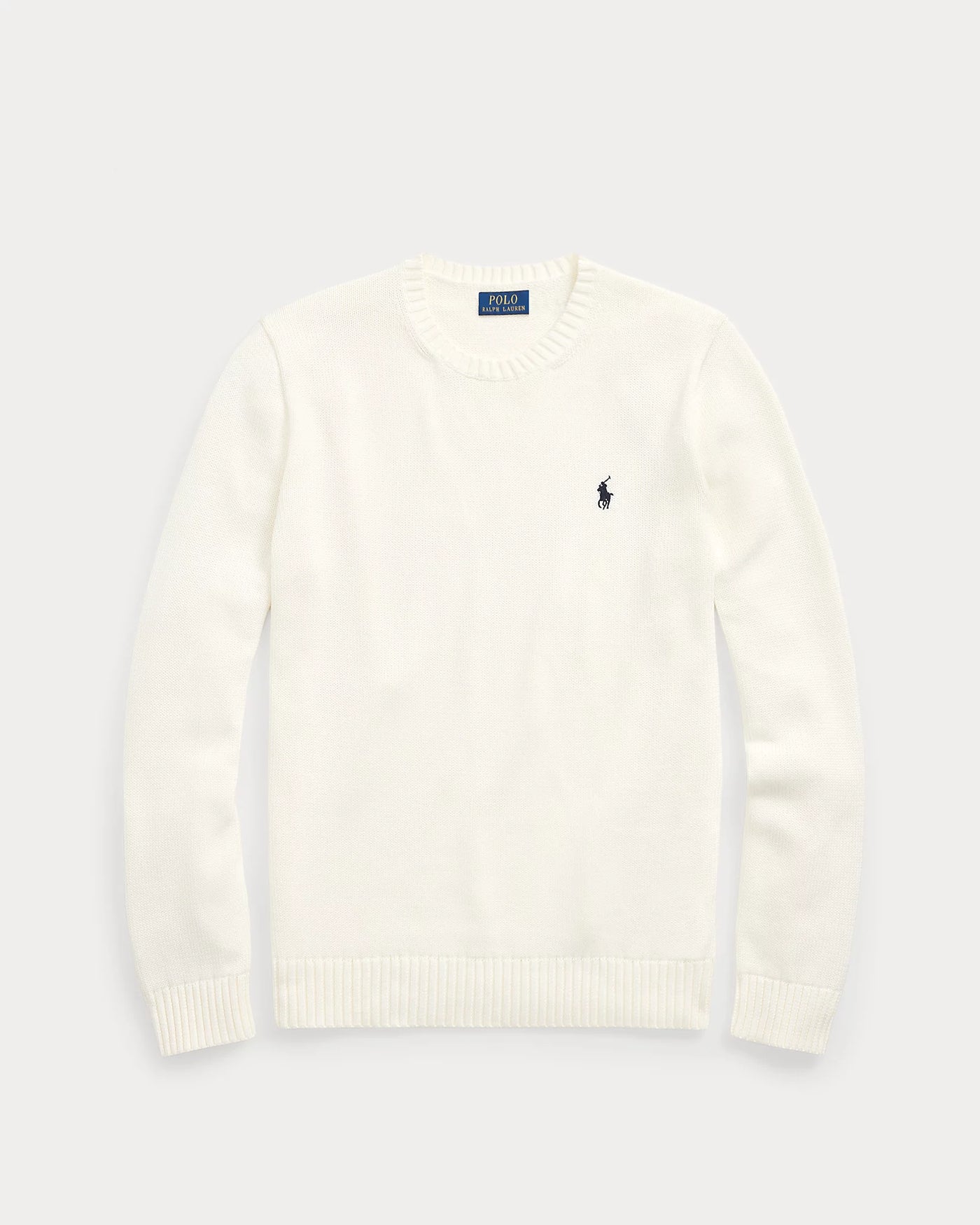 Ralph Lauren Cotton Crewneck Jumper | Deckwash White