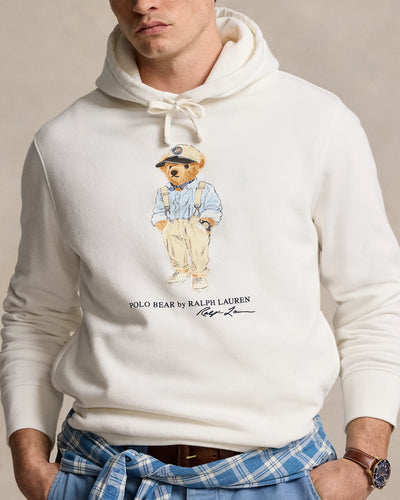 Ralph Lauren Polo Bear Fleece Hoodie | Deckwash White